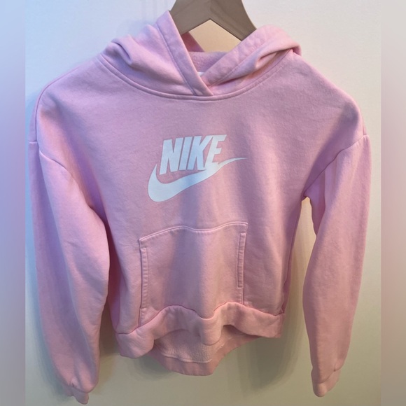 Nike Kids Light Pink Fleece Hi-Low Pullover Hoodie Sweatshirt sz XL - Picture 2 of 3